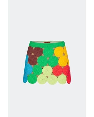 Simon Miller Crochet Beep Beep Mini Skirt - Green