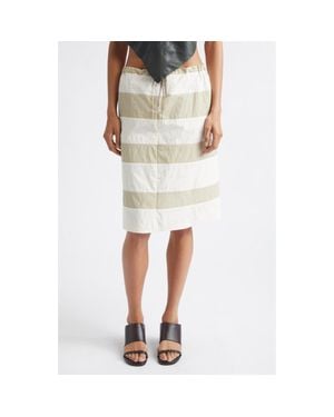 Paloma Wool Zurriola Stripe Crystal Embellished Skirt - Natural