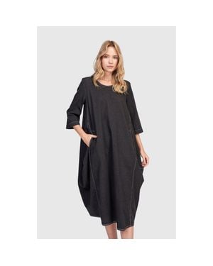 Alembika Liberty Oversized Cocoon Dress - Black