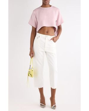 Balenciaga Silk & Wool Crop Training Top - White