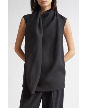 TOTEME Organza Scarf Blouse - Black