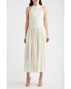 DELFI Collective Madison Halter Midi Dress - Natural