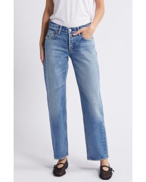 Moussy Mv Cheval Low Rise Straight Leg Jeans - Blue