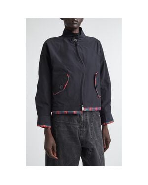 Undercover Tartan Trim Wavy Zip Jacket - Black