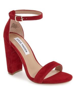 Steve Madden Carrson Ankle Strap Sandal - Red