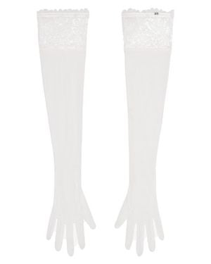 Savage x Fenty Romantic Corded Lace Opera Gloves - White