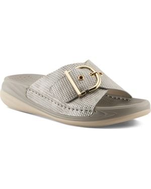 Flexus by Spring Step Brewer Slide Sandal - Gray