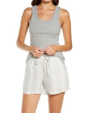 Papinelle Ribbed Shelf Bra Tank - White