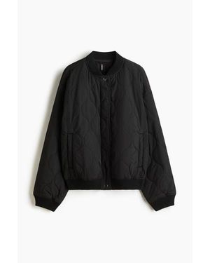 H&M Quilted Bomber Jacket - Black