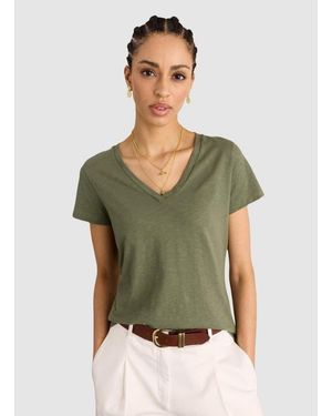 Baukjen Hanorah V-Neck T-Shirt - Green