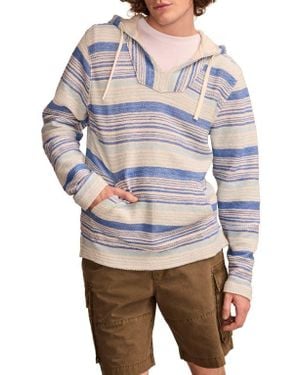 Lucky Brand Stripe Jacquard Baja Hoodie - Gray