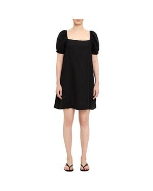 Michael Stars Tabitha Square Neck Babydoll Dress - Black
