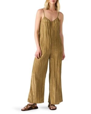 Steve Madden Desdemona Crinkled Jumpsuit - Natural