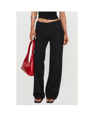 Princess Polly Socialista Pinstripe Wide Leg Pants - Blue