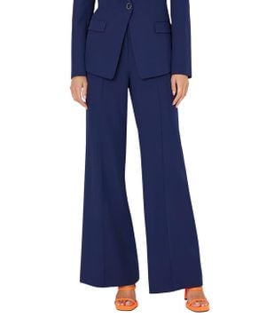 MILLY Nash Wide Leg Cady Pants - Blue