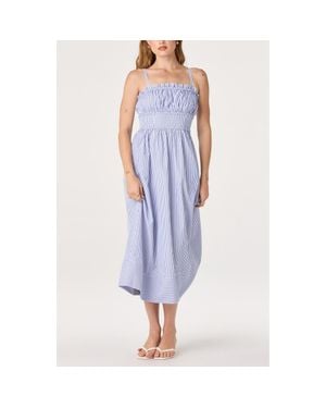 Astr Montserrat Stripe Midi Dress - Blue