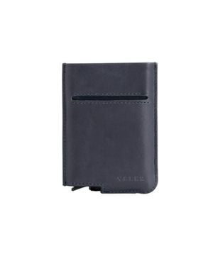 Velez Leather Mini Wallet Document Holder - Blue