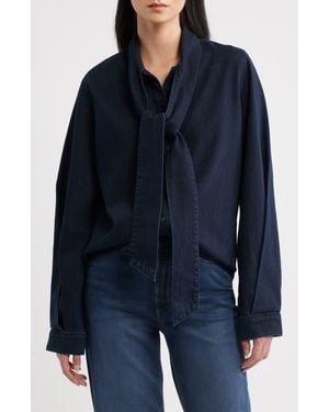 DL1961 Simone Tie Shirt - Blue