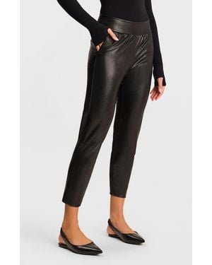 Commando Faux Leather Cigarette Pants - Black