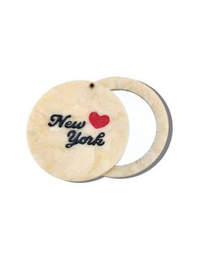 Solar Eclipse Hand Painted New York Compact Mirror - Natural
