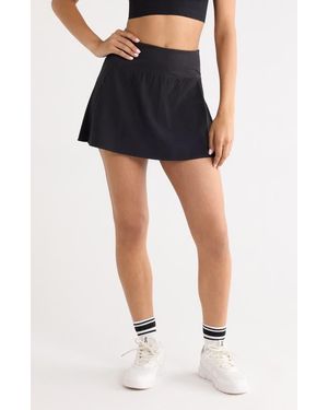 Zella Super Set High Waist Pleated Skort - Black