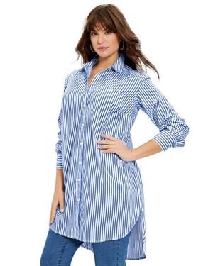 June + Vie Poplin La Vie Max Tunic - Blue