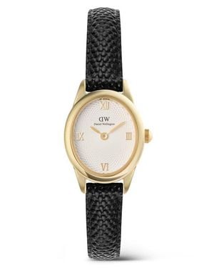Daniel Wellington Ophelia Mini Leather Strap Watch, 22Mm X 25.5Mm - Metallic