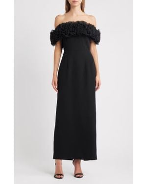 Sonya Moda Florence Off The Shoulder Sheath Gown - Black