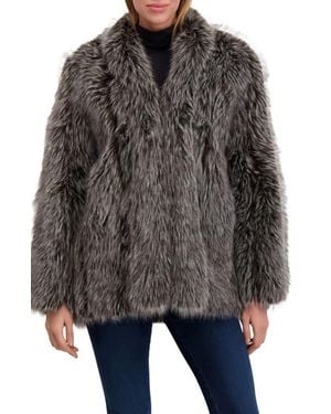 Lyla Grant Fur-Free Fox (Faux Fur) Jacket - Gray