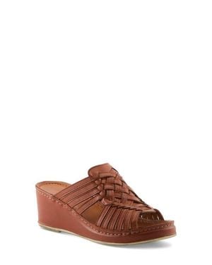 Spring Step Nokiah Platform Wedge Sandal - Brown