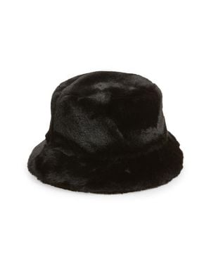 UGG Faux Fur Bucket Hat - Black