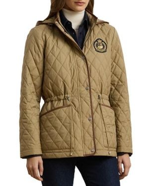 Ralph Lauren Logo Patch Quilted Coat - Multicolor
