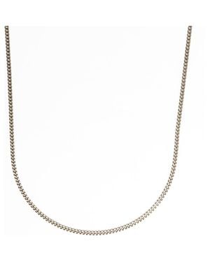 LOUPN Thin Cuban Chain Necklace - Metallic