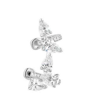 Repossi Serti Sur Vide Diamond Single Earring - White