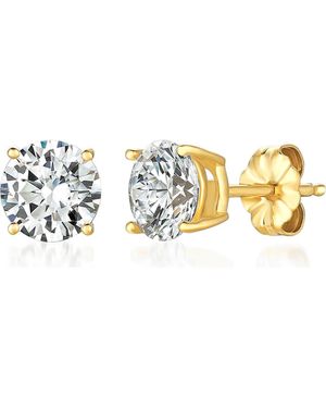 Crislu Cubic Zirconia Stud Earrings - Metallic
