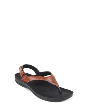 AEROTHOTIC Aura Faux Leather Sandal - Natural