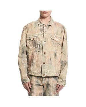 Vayder Oversize Stretch Denim Trucker Jacket - Metallic