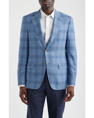 Heritage Gold Light Plaid Wool Sport Coat - Blue