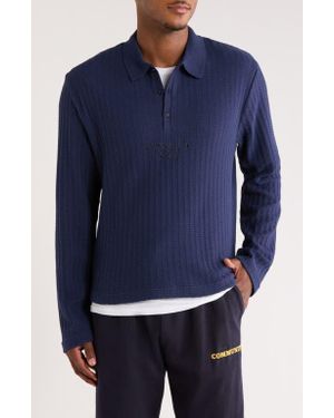 Honor The Gift Long Sleeve Polo - Blue