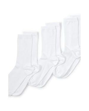 Lands' End 3-Pack Everyday Basic Crew Socks - White