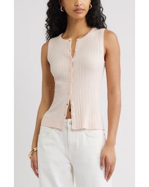 Open Edit Button Front Rib Tank - Multicolor