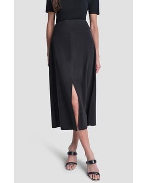 DKNY Arid A-Line Knit Midi Skirt - Black