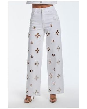 The Noli Shop Kaia Pearl High Rise Jean - Blue