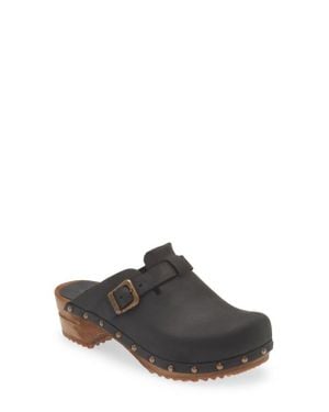 Sanita Kristel Stud Leather Clog - Black