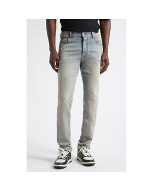 Amiri Straight Leg Stack Jeans - Gray