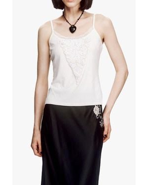 Anna Sui Deco Tees Camisole - White