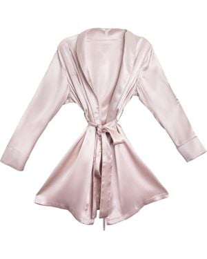 BLISSY Mulberry Silk Robe - Pink