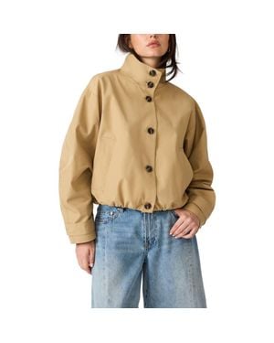 Steve Madden Fayden Stand Collar Jacket - Blue
