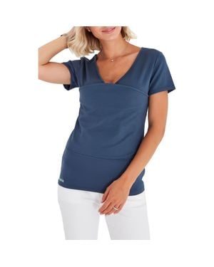 Accouchée Hands Free Baby Carrier Maternity/Nursing Top - Blue