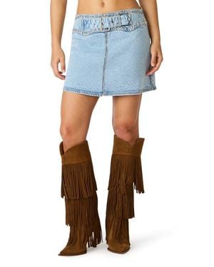 Steve Madden Alondra Denim Miniskirt - Blue